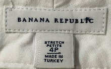 Load image into Gallery viewer, Banana Republic Womens White Denim Stretch Pockets Bootcut Jeans Pants Size 4P