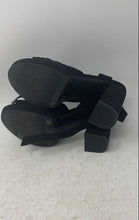Load image into Gallery viewer, Worthington Womens Felicia Black Peep Toe Block Heel Platform Sandals Size 7M