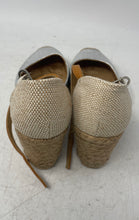 Load image into Gallery viewer, White Mountain Womens Mamba Brown Silver Tone Wedge Espadrille Sandals Size 8.5M