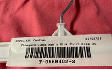 Load image into Gallery viewer, Vineyard Vines Mens Pink Flat Front Slash Pocket Regular Fit Chino Shorts Sz 34