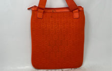 Load image into Gallery viewer, Michael Kors Womens Orange Monogram Print Adjustable Strap Zip Top Crossbody Bag
