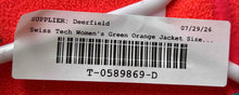 Load image into Gallery viewer, Swiss Tech Womens Green Orange Long Sleeve Pockets Full-Zip Jacket Size L/G