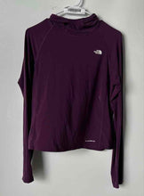 Load image into Gallery viewer, The North Face Womens Purple Fleece Long Sleeve Pullover Hoodie Size M