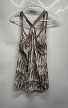 Load image into Gallery viewer, Express Womens Brown Beige Abstract Print Racerback Strap Tank Top Size XS