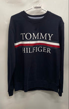 Load image into Gallery viewer, Tommy Hilfiger Mens Blue Long Sleeve Crew Neck Pullover Sweatshirt Size L