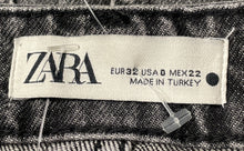 Load image into Gallery viewer, Zara Womens Black Denim Distressed Flat Front Pockets Cut-Off Shorts Size 0
