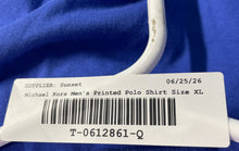 Load image into Gallery viewer, Michael Kors Mens Blue Cotton Collared Short Sleeve Golf Polo Shirt Size XL