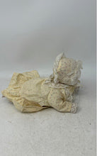 Load image into Gallery viewer, Girls Porcelain Brown Eyes Newborn Doll Collectible With Yellow Lace Dress