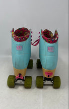 Load image into Gallery viewer, Roller Derby Kids Blue Leather Lace-Up Ankle Roller Skates Size 3-6