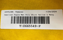 Load image into Gallery viewer, American Eagle Outfitters Mens Yellow & Navy Blue Colorblock Polo Shirt Size M