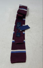 Load image into Gallery viewer, Maserati Mens Burgundy Knitted Stretch Square Tie With Tags
