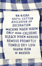 Load image into Gallery viewer, Ralph Lauren Mens White And Blue Gingham Cotton Button-Up Shirt Size Large