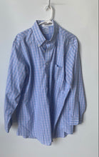 Load image into Gallery viewer, Brooks Brothers Mens Blue Plaid All Cotton Slim Fit Dress Shirt Size 17-33