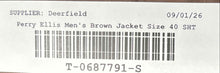 Load image into Gallery viewer, Perry Ellis Mens Brown Long Sleeve Notch Lapel Two-Button Blazer Size 40 SHT