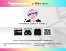 Load image into Gallery viewer, Authentic Tory Burch Womens Black Slip-On Ballet Flats Size 7.5M Damaged