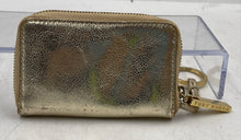 Load image into Gallery viewer, Authentic Tory Burch Womens Gold Tone Leather Zip-Around Wallet Damaged