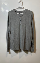 Load image into Gallery viewer, Banana Republic Mens Gray Heather Long Sleeve Henley Sweater Size Large