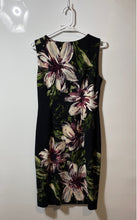 Load image into Gallery viewer, Calvin Klein Womens Black Multicolor Floral Bodycon Dress Size 6