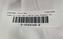 Load image into Gallery viewer, Tommy Hilfiger Mens White Cotton Long Sleeve Collared Dress Shirt Sz 18.5 34-35