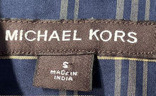 Load image into Gallery viewer, Michael Kors Mens Blue Yellow Plaid Cotton Long Sleeve Button-Up Shirt Size S