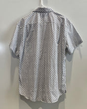Load image into Gallery viewer, Tasso Elba Mens White Black Printed Short Sleeve Cotton Button-Up Shirt Size L