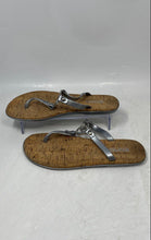 Load image into Gallery viewer, Michael Kors Womens Gray Slip-On Cork Flat Thong Sandals Size 8