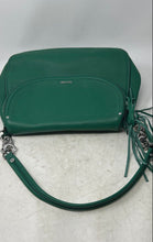 Load image into Gallery viewer, Calvin Klein Womens Green Pebble Leather Inner Pockets Bottom Studs Shoulder Bag