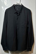 Load image into Gallery viewer, Perry Ellis Mens Black Slim Fit Stretch Long Sleeve Button-Up Shirt Size XL