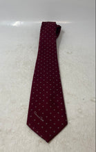 Load image into Gallery viewer, Oscar De La Renta Mens Burgundy Geometric Adjustable Formal Pointed Tie