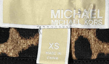 Load image into Gallery viewer, Michael Kors Womens Black Brown Animal Printed Side Zip Short Mini Skirt Size XS