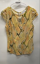 Load image into Gallery viewer, Nine West Womens Multicolor Snakeskin Print Short Sleeve Blouse Top Size M
