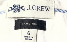 Load image into Gallery viewer, J.Crew Womens Blue And White Striped Cameron Flat Front Dress Pants Size 6