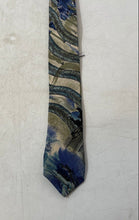 Load image into Gallery viewer, Fumagalli's Mens Blue Printed Pure Silk Adjustable Designer Tie
