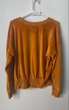 Load image into Gallery viewer, Michael Kors Womens Mustard Long Sleeve Smocked Waist Blouse Top Size XL