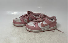 Load image into Gallery viewer, Nike Kids Dunk Low HV0930-100 Pink And White Leather Sneakers Shoes Size 12C