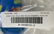 Load image into Gallery viewer, Nike Boys Flex Runner 2 DJ6039-402 Blue Red Yellow Slip-On Sneaker Shoes Size 8C