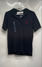 Load image into Gallery viewer, U.S. Polo Assn Boys Black Short Sleeve Polo Shirt XL 14-16 School Uniform w/ Tag