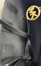 Load image into Gallery viewer, Michael Kors Womens Trista Grab Black Pebbled Leather Double Handle Tote Bag