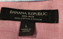 Load image into Gallery viewer, Banana Republic Mens Pink Long Sleeve Non-Iron Stretch Button-Up Shirt Size L