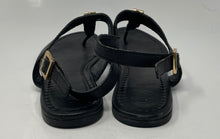 Load image into Gallery viewer, Authentic Tory Burch Womens Eleanor Black Thong Sandals Size 9M Damaged Worn