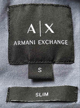 Load image into Gallery viewer, Armani Exchange Mens Blue Slim Fit Long Sleeve Button-Up Shirt Size Small
