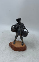 Load image into Gallery viewer, Man With Baskets Silver Plated Decor Freestanding Collectible Statue Figurine