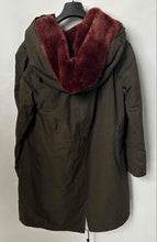Load image into Gallery viewer, Vince Camuto Womens Green Long Sleeve Hooded Full-Zip Parka Coat Size L
