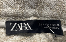Load image into Gallery viewer, Zara Womens Beige Houndstooth Print Tweed Pull-On Mini Skort Size Small