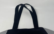 Load image into Gallery viewer, Jimmy Choo Parfums Womens Black Silver Tone Glitter Velvet Tote Handbag