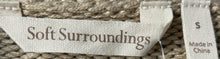Load image into Gallery viewer, Soft Surroundings Womens Khaki Knitted Open Front Cardigan Sweater Sz S w/ Tags