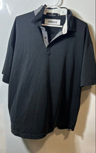 Load image into Gallery viewer, Bugatchi Uomo Mens Black Short Sleeve Collared Regular Fit Polo Shirt Size L