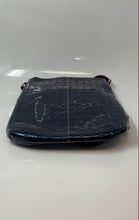 Load image into Gallery viewer, Arcadia Womens Blue Zipper Adjustable Strap Outer Pockets Designer Crossbody Bag
