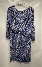 Load image into Gallery viewer, Nine West Womens Multicolor Printed 3/4 Sleeve Knee-Length Blouson Dress Size 14