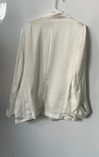 Load image into Gallery viewer, DKNY Womens White Long Sleeve Notch Lapel Pockets One-Button Blazer Jacket Sz 10